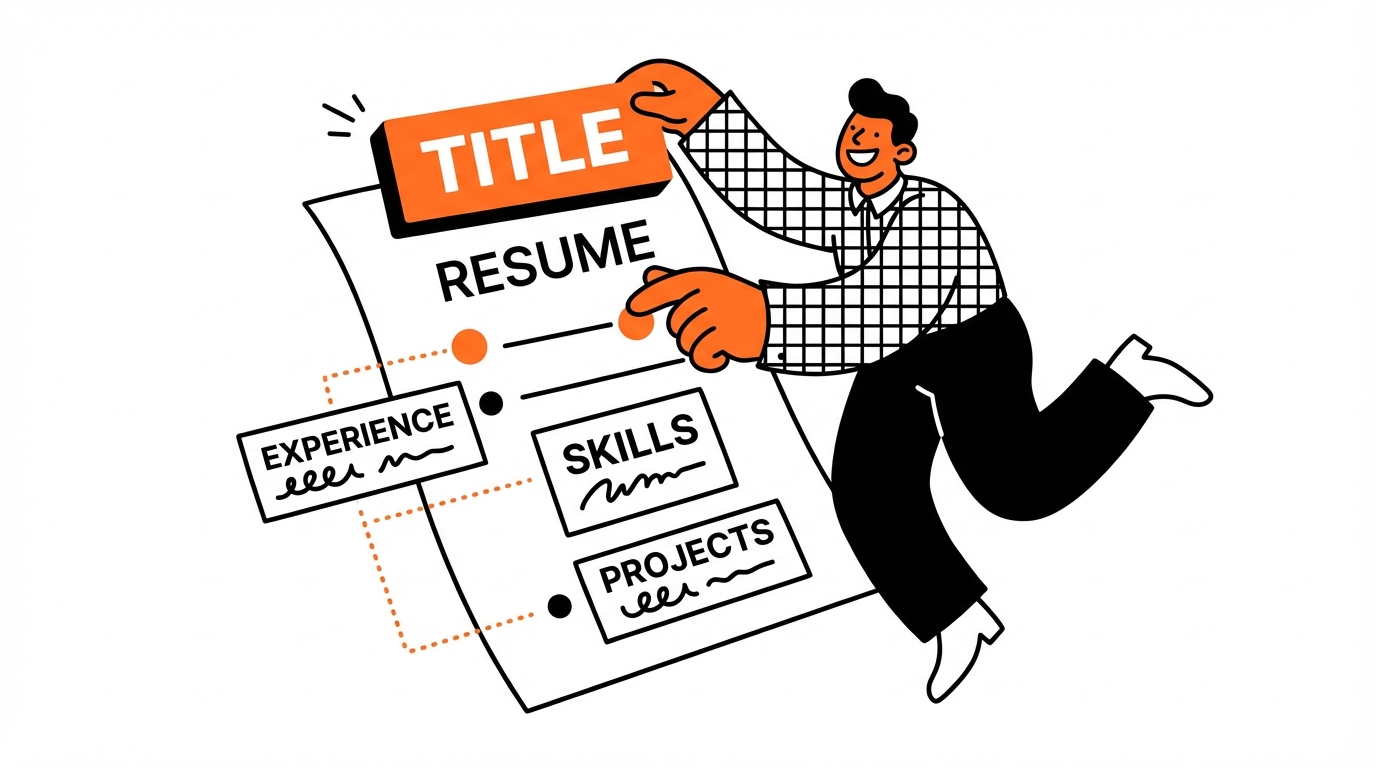 Resume title formatting example